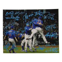 2016 World Series Champion Chicago Cubs 8x10 Photo Signed by (17) with Aroldis Chapman, Pedro Strop, Joe Maddon, Miguel Montero (Beckett) at PristineAuction.com