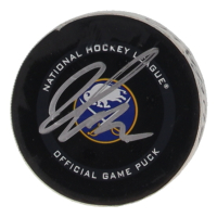 Tage Thompson Signed Sabres Game-Used Hockey Puck (Fanatics & JSA) at PristineAuction.com