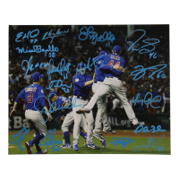 2016 World Series Champion Chicago Cubs 8x10 Photo Signed by (17) with Aroldis Chapman, Pedro Strop, Joe Maddon, Miguel Montero (Beckett) at PristineAuction.com