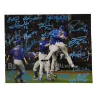 2016 World Series Champion Chicago Cubs 8x10 Photo Signed by (17) with Aroldis Chapman, Pedro Strop, Joe Maddon, Miguel Montero (Beckett) at PristineAuction.com