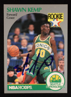 Shawn Kemp Signed 1990-91 Hoops #279 RC (Beckett) at PristineAuction.com