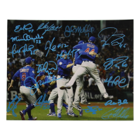 2016 World Series Champion Chicago Cubs 8x10 Photo Signed by (17) with Aroldis Chapman, Pedro Strop, Joe Maddon, Miguel Montero (Beckett) at PristineAuction.com