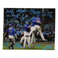 2016 World Series Champion Chicago Cubs 8x10 Photo Signed by (17) with Aroldis Chapman, Pedro Strop, Joe Maddon, Miguel Montero (Beckett) at PristineAuction.com