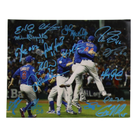 2016 World Series Champion Chicago Cubs 8x10 Photo Signed by (17) with Aroldis Chapman, Pedro Strop, Joe Maddon, Miguel Montero (Beckett) at PristineAuction.com