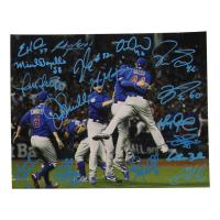 2016 World Series Champion Chicago Cubs 8x10 Photo Signed by (17) with Aroldis Chapman, Pedro Strop, Joe Maddon, Miguel Montero (Beckett) at PristineAuction.com