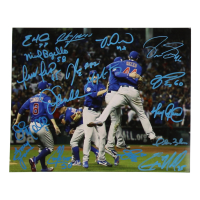 2016 World Series Champion Chicago Cubs 8x10 Photo Signed by (17) with Aroldis Chapman, Pedro Strop, Joe Maddon, Miguel Montero (Beckett) at PristineAuction.com