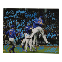 2016 World Series Champion Chicago Cubs 8x10 Photo Signed by (17) with Aroldis Chapman, Pedro Strop, Joe Maddon, Miguel Montero (Beckett) at PristineAuction.com