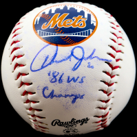 Howard Johnson Signed OML Mets Logo Baseball Inscribed "'86 WS Champs" (AWM) at PristineAuction.com