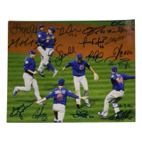 2016 World Series Champion Chicago Cubs 8x10 Photo Signed by (17) with Aroldis Chapman, Pedro Strop, Joe Maddon, Miguel Montero (Beckett) at PristineAuction.com