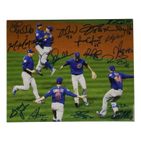 2016 World Series Champion Chicago Cubs 8x10 Photo Signed by (17) with Aroldis Chapman, Pedro Strop, Joe Maddon, Miguel Montero (Beckett) at PristineAuction.com