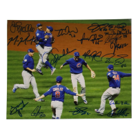 2016 World Series Champion Chicago Cubs 8x10 Photo Signed by (17) with Aroldis Chapman, Pedro Strop, Joe Maddon, Miguel Montero (Beckett) at PristineAuction.com