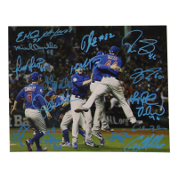 2016 World Series Champion Chicago Cubs 8x10 Photo Signed by (17) with Aroldis Chapman, Pedro Strop, Joe Maddon, Miguel Montero (Beckett) at PristineAuction.com