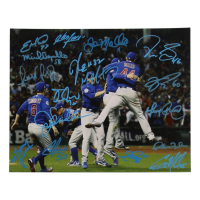 2016 World Series Champion Chicago Cubs 8x10 Photo Signed by (17) with Aroldis Chapman, Pedro Strop, Joe Maddon, Miguel Montero (Beckett) at PristineAuction.com