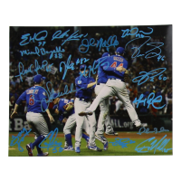 2016 World Series Champion Chicago Cubs 8x10 Photo Signed by (17) with Aroldis Chapman, Pedro Strop, Joe Maddon, Miguel Montero (Beckett) at PristineAuction.com