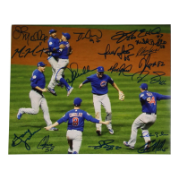 2016 World Series Champion Chicago Cubs 8x10 Photo Signed by (17) with Aroldis Chapman, Pedro Strop, Joe Maddon, Miguel Montero (Beckett) at PristineAuction.com