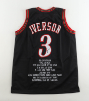 Allen Iverson Signed Career Highlight Stat Jersey (JSA) at PristineAuction.com