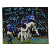 2016 World Series Champion Chicago Cubs 8x10 Photo Signed by (17) with Aroldis Chapman, Pedro Strop, Joe Maddon, Miguel Montero (Beckett) at PristineAuction.com