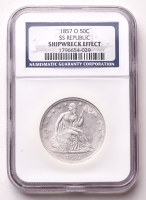 1857-O Seated Liberty Silver Half Dollar Shipwreck S.S. Republic (NGC Certified) at PristineAuction.com