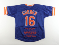 Dwight "Doc" Gooden Signed Career Highlight Stat Jersey (Beckett) at PristineAuction.com