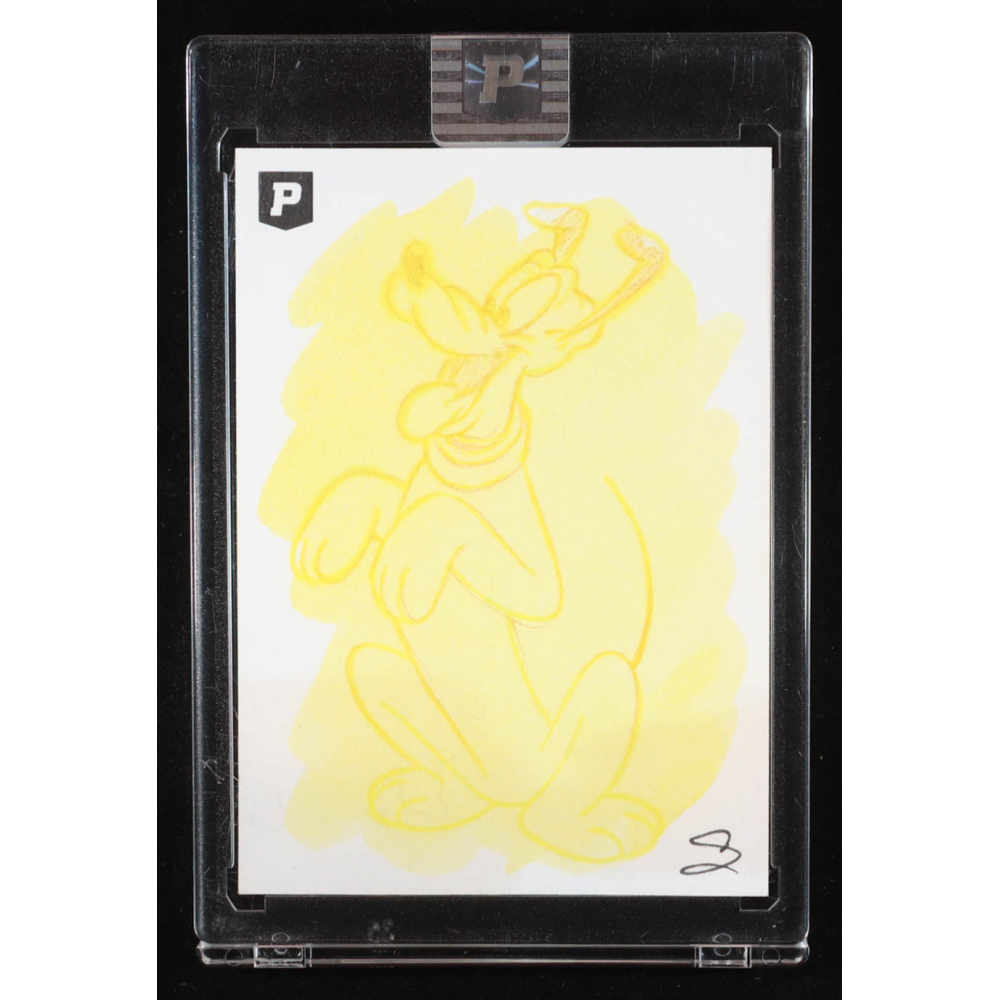 Summer Series "Mustard" Pluto | Disney | Original Art Sketch Card by Scott Cook (1/1 Original Art) at PristineAuction.com