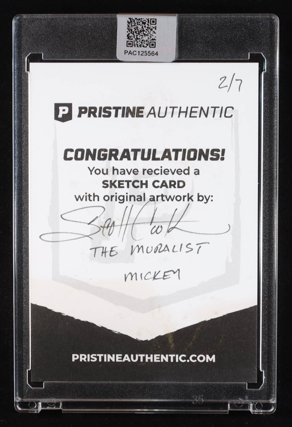 The Muralist Mickey | Disney | Original Art Sketch Card by Scott Cook (1/1 Original Art) at PristineAuction.com The Muralist Mickey | Disney | Original Art Sketch Card by Scott Cook (1/1 Original Art) at PristineAuction.com