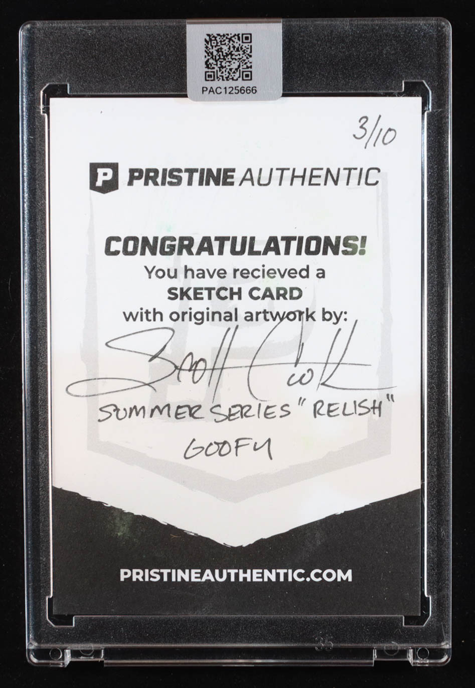 Summer Series "Relish" Goofy | Disney | Original Art Sketch Card by Scott Cook (1/1 Original Art) at PristineAuction.com Summer Series "Relish" Goofy | Disney | Original Art Sketch Card by Scott Cook (1/1 Original Art) at PristineAuction.com