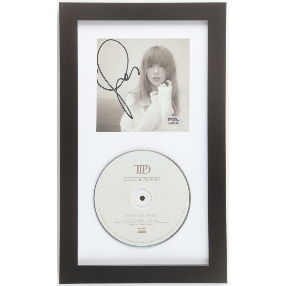 Taylor Swift Signed "The Tortured Poets Department" Custom Framed CD Insert Display (PSA) at PristineAuction.com