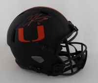 Andre Johnson Signed Miami Hurricanes Full-Size Eclipse Alternate Speed Helmet (JSA) at PristineAuction.com