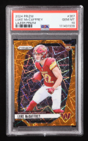 Luke McCaffrey 2024 Panini Prizm Prizms Lazer #367 RC (PSA 10) at PristineAuction.com