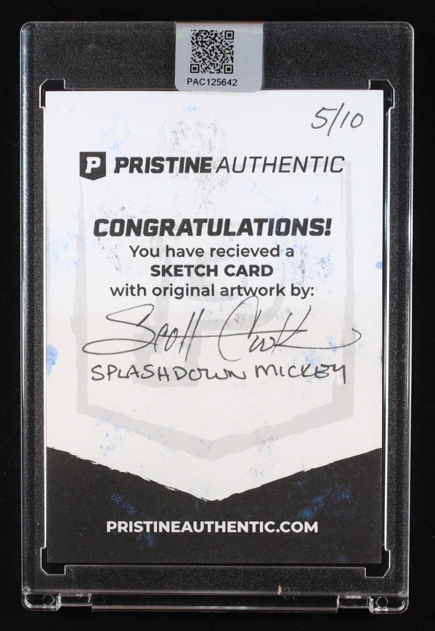 Splashdown Mickey | Disney | Original Art Sketch Card by Scott Cook (1/1 Original Art) at PristineAuction.com Splashdown Mickey | Disney | Original Art Sketch Card by Scott Cook (1/1 Original Art) at PristineAuction.com