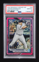 Jasson Dominguez 2024 Bowman Chrome Mega Box Pink Refractors #94 #047/199 RC (PSA 10) at PristineAuction.com