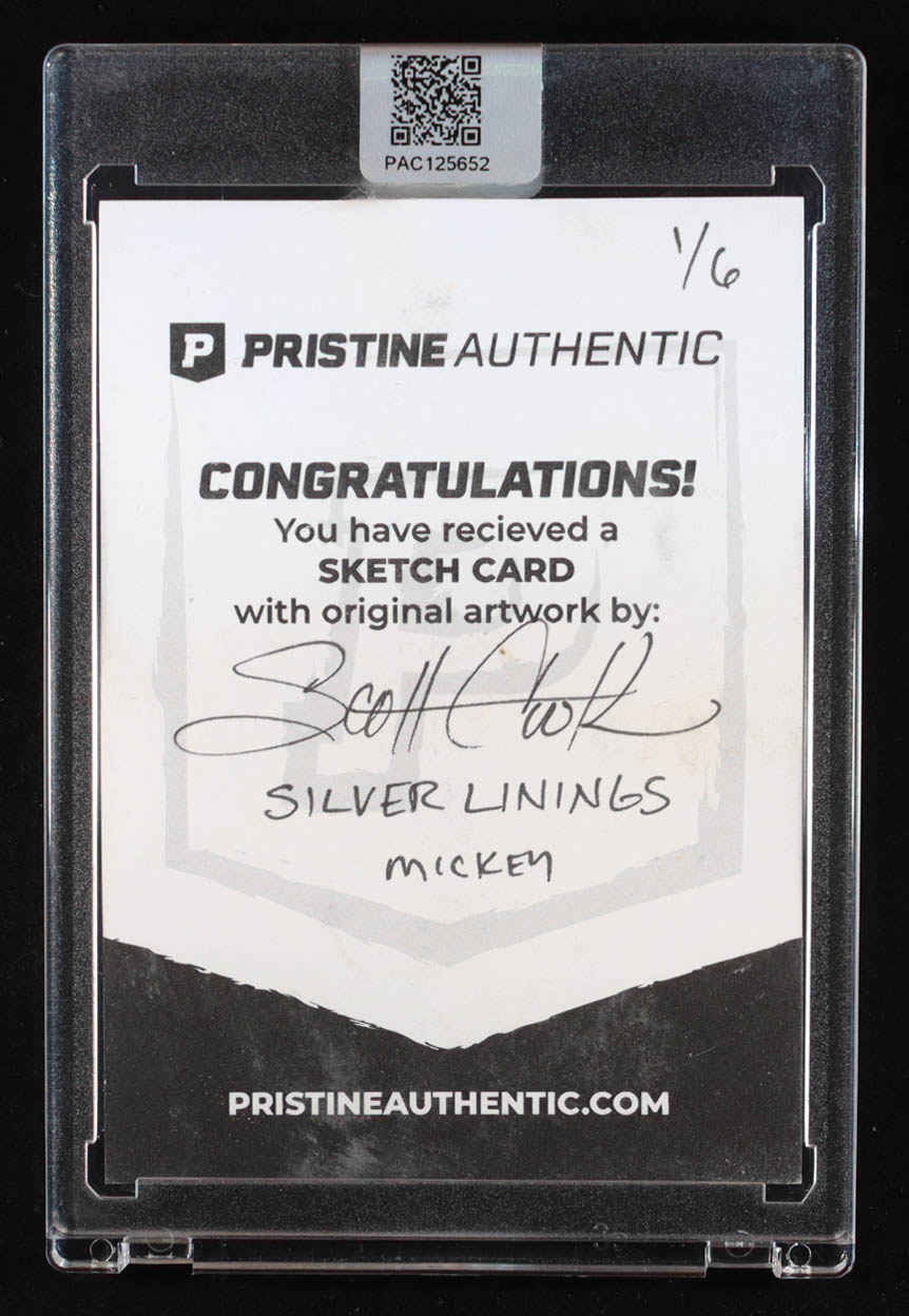 Silver Linings Mickey | Disney | Original Art Sketch Card by Scott Cook (1/1 Original Art) at PristineAuction.com Silver Linings Mickey | Disney | Original Art Sketch Card by Scott Cook (1/1 Original Art) at PristineAuction.com