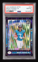 Brian Thomas Jr. 2024 Donruss Optic Purple Shock #214 RR RC (PSA 10) at PristineAuction.com