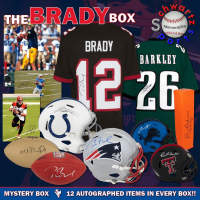THE BRADY BOX - Series 7 (Limited to 112) (12 Autograph Items per Box) Chase Multiple TOM BRADY AUTOGRAPHS!!! - Schwartz Sports at PristineAuction.com