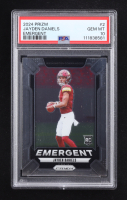 Jayden Daniels 2024 Prizm Emergent #2 RC (PSA 10) at PristineAuction.com