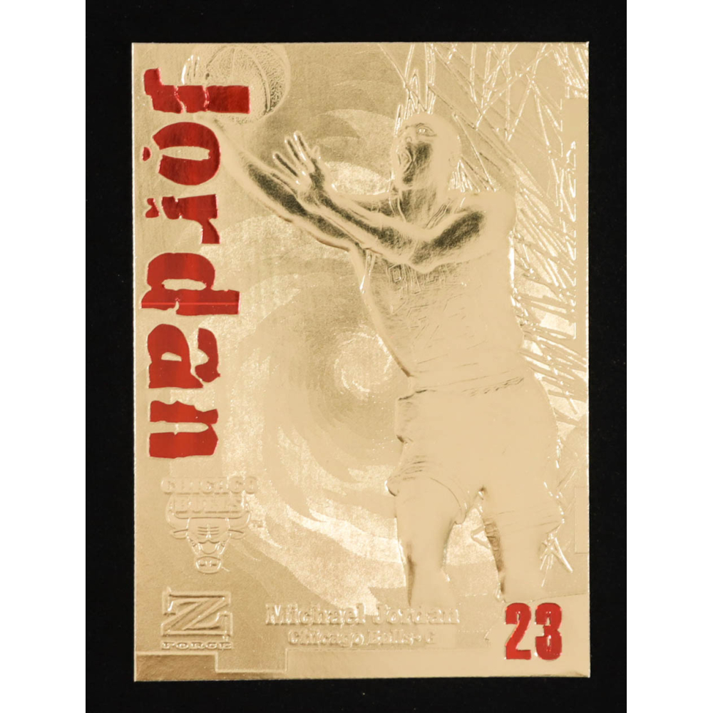 Michael Jordan 1997 Skybox Z-Force Red Hologram 23Kt Gold Card at PristineAuction.com