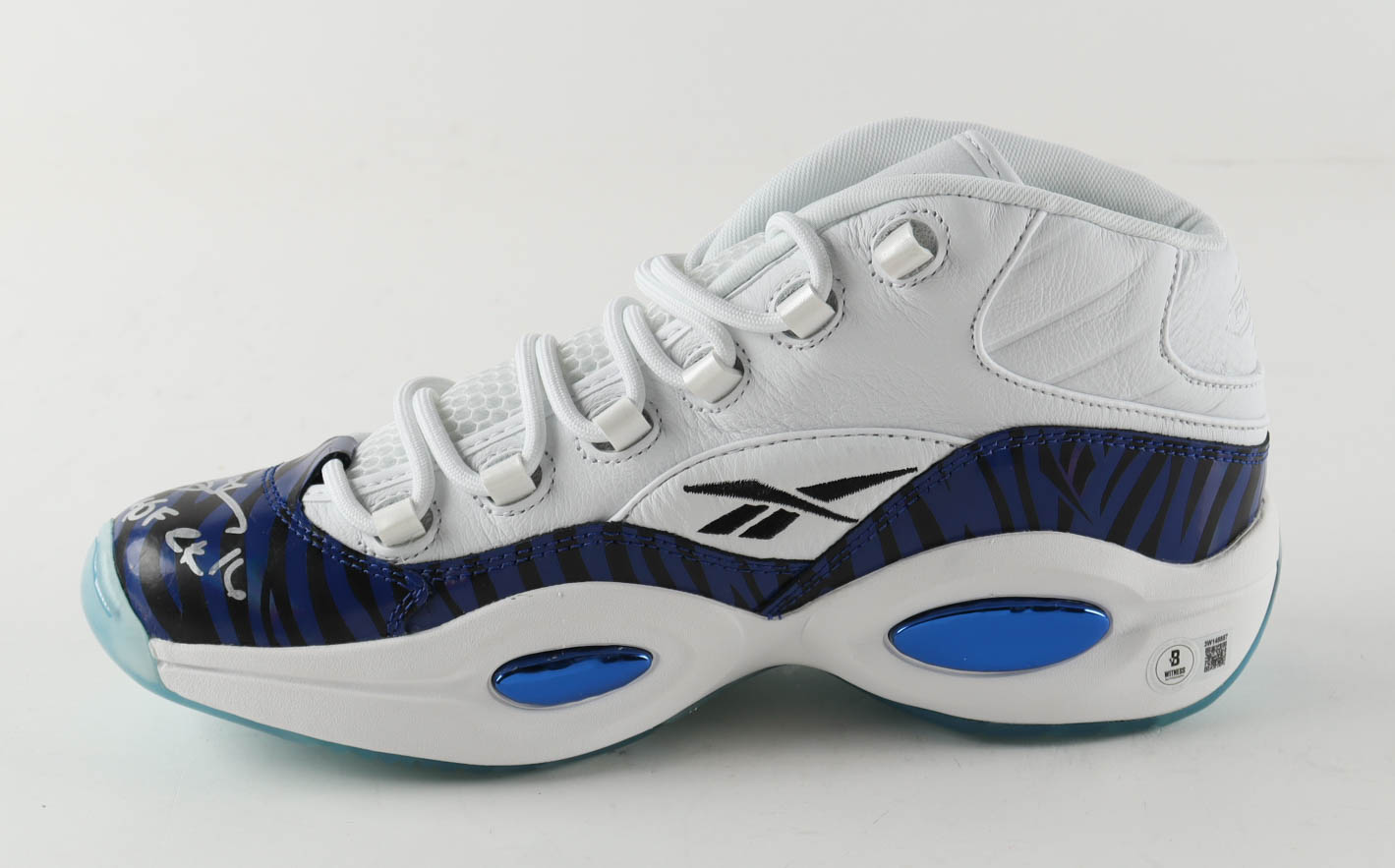 Allen Iverson Signed Reebok Basketball Shoe Inscribed "HOF 2K16" (Beckett) at PristineAuction.com Allen Iverson Signed Reebok Basketball Shoe Inscribed "HOF 2K16" (Beckett) at PristineAuction.com