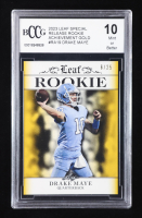 Drake Maye 2023 Leaf Special Release Rookie Achievement Gold #RA19 RC #6/25 (BCCG 10) at PristineAuction.com