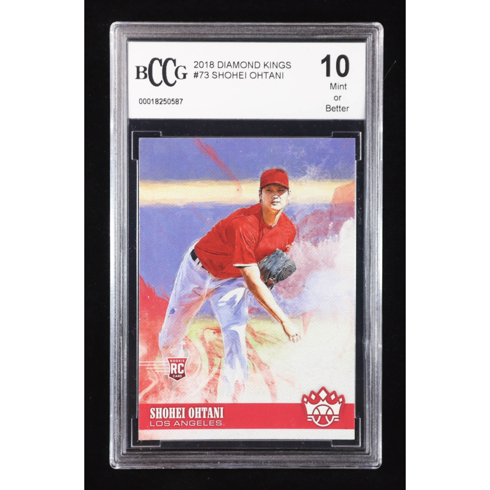 Shohei Ohtani 2018 Diamond Kings #73 RC (BCCG 10) at PristineAuction.com Shohei Ohtani 2018 Diamond Kings #73 RC (BCCG 10) at PristineAuction.com