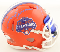 Travis Etienne Signed Clemson Tigers National Champions Logo Speed Mini Helmet with Visor (JSA) at PristineAuction.com
