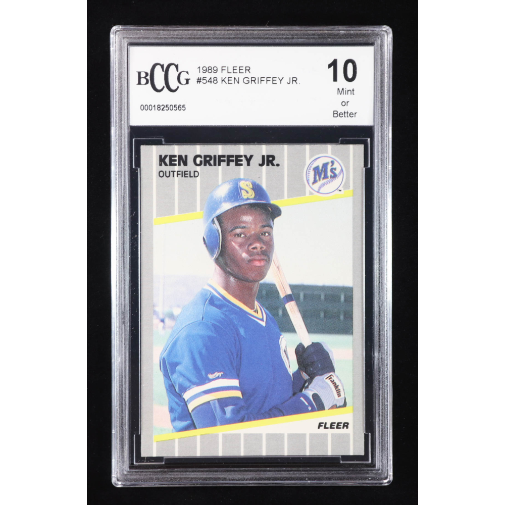 Ken Griffey Jr. 1989 Fleer #548 RC (BCCG 10) at PristineAuction.com
