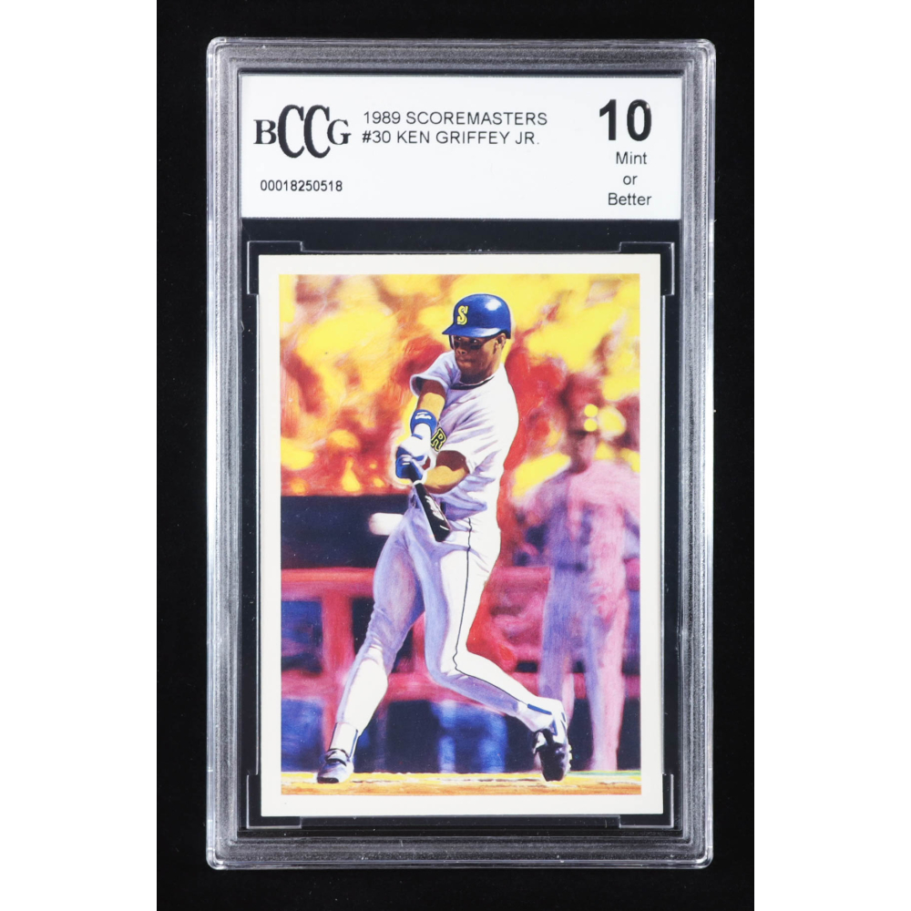 Ken Griffey Jr. 1989 Scoremasters #30 RC (BCCG 10) at PristineAuction.com Ken Griffey Jr. 1989 Scoremasters #30 RC (BCCG 10) at PristineAuction.com