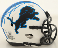 Steve Owens Signed Lions Lunar Eclipse Alternate Speed Mini Helmet (Beckett) at PristineAuction.com