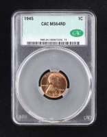 1945 Lincoln Wheat Penny (CAC MS64RD) at PristineAuction.com