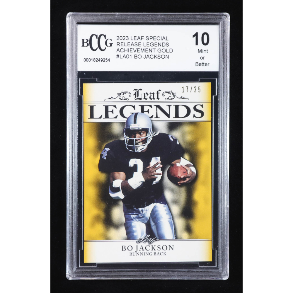 Bo Jackson 2023 Leaf Special Release Legends Achievement Gold #LA01 #17/25 (BCCG 10) at PristineAuction.com