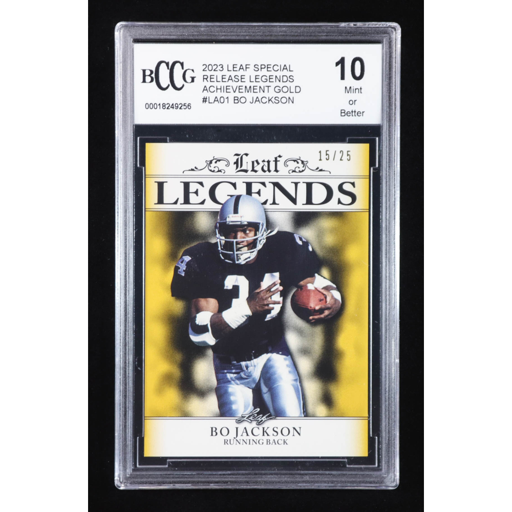 Bo Jackson 2023 Leaf Special Release Legends Achievement Gold #LA01 #15/25 (BCCG 10) at PristineAuction.com