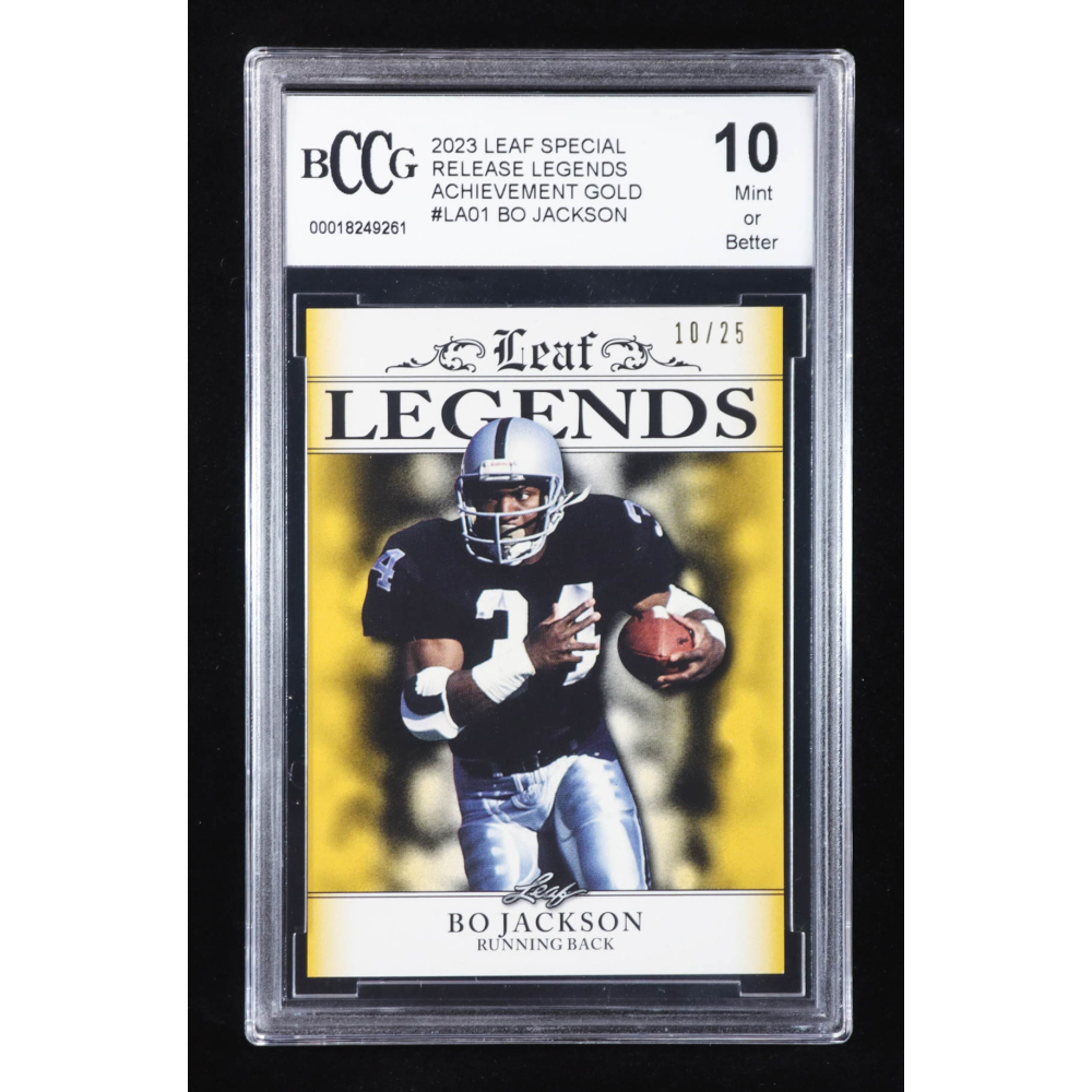 Bo Jackson 2023 Leaf Special Release Legends Achievement Gold #LA01 #10/25 (BCCG 10) at PristineAuction.com