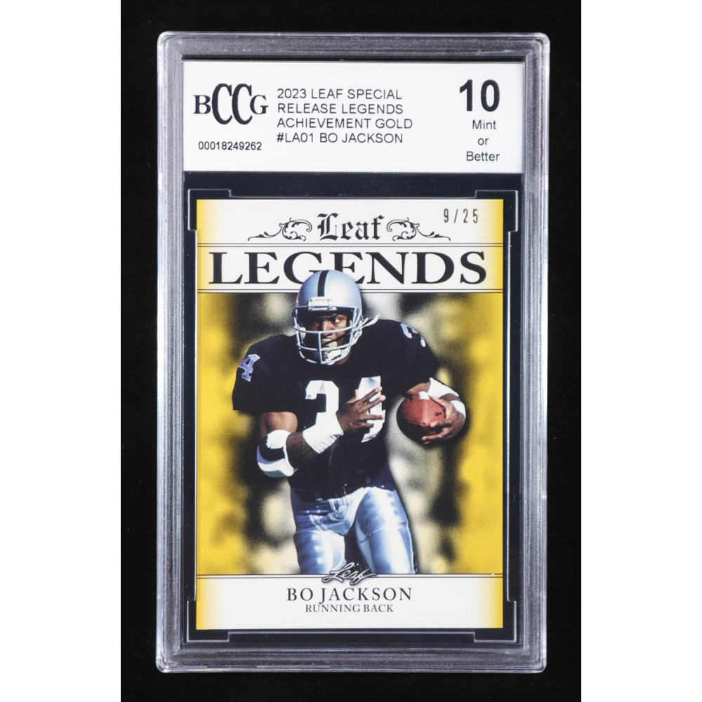 Bo Jackson 2023 Leaf Special Release Legends Achievement Gold #LA01 #9/25 (BCCG 10) at PristineAuction.com