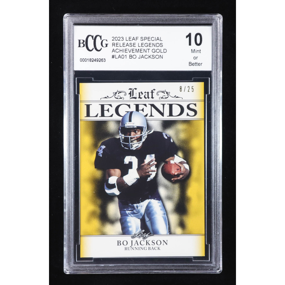 Bo Jackson 2023 Leaf Special Release Legends Achievement Gold #LA01 #8/25 (BCCG 10) at PristineAuction.com