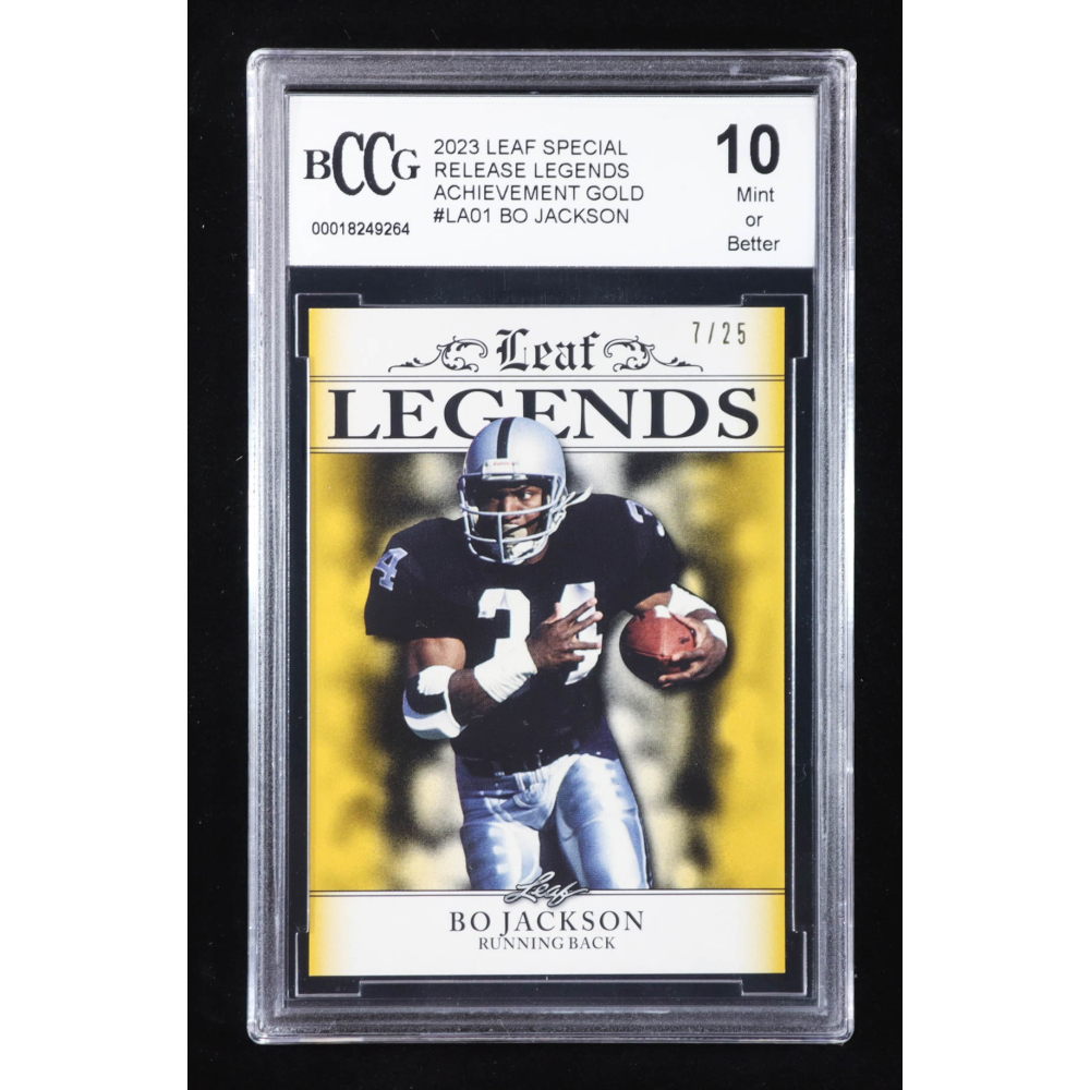 Bo Jackson 2023 Leaf Special Release Legends Achievement Gold #LA01 #7/25 (BCCG 10) at PristineAuction.com